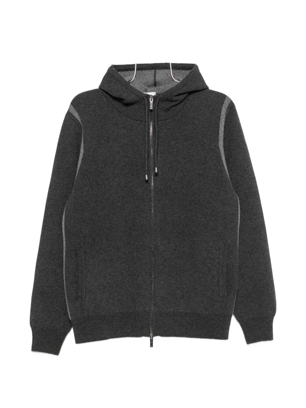 zip-up drawstring hoodie