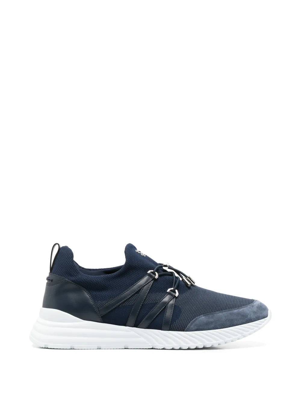 leather-trimmed panelled sneakers
