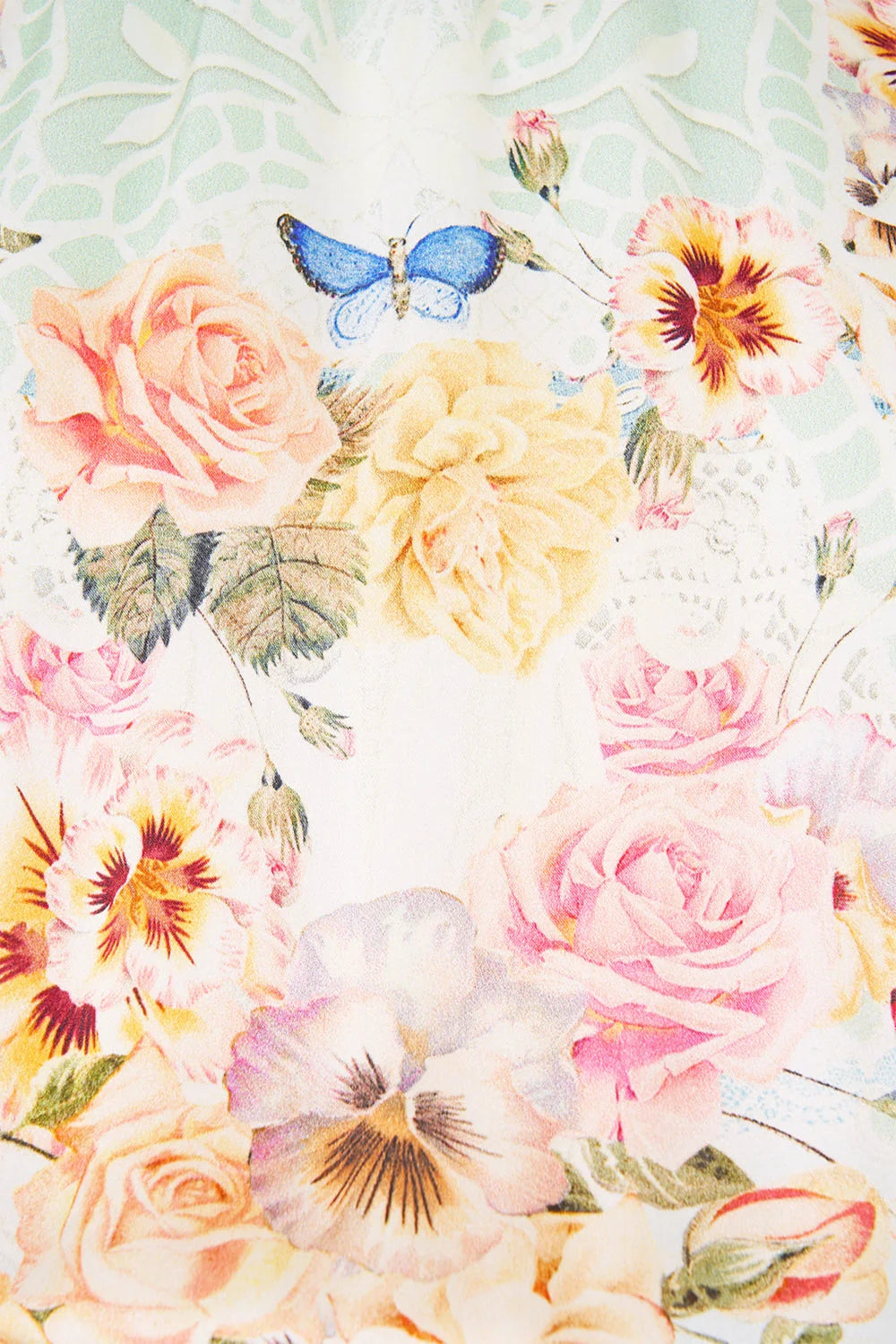 floral-print silk dress