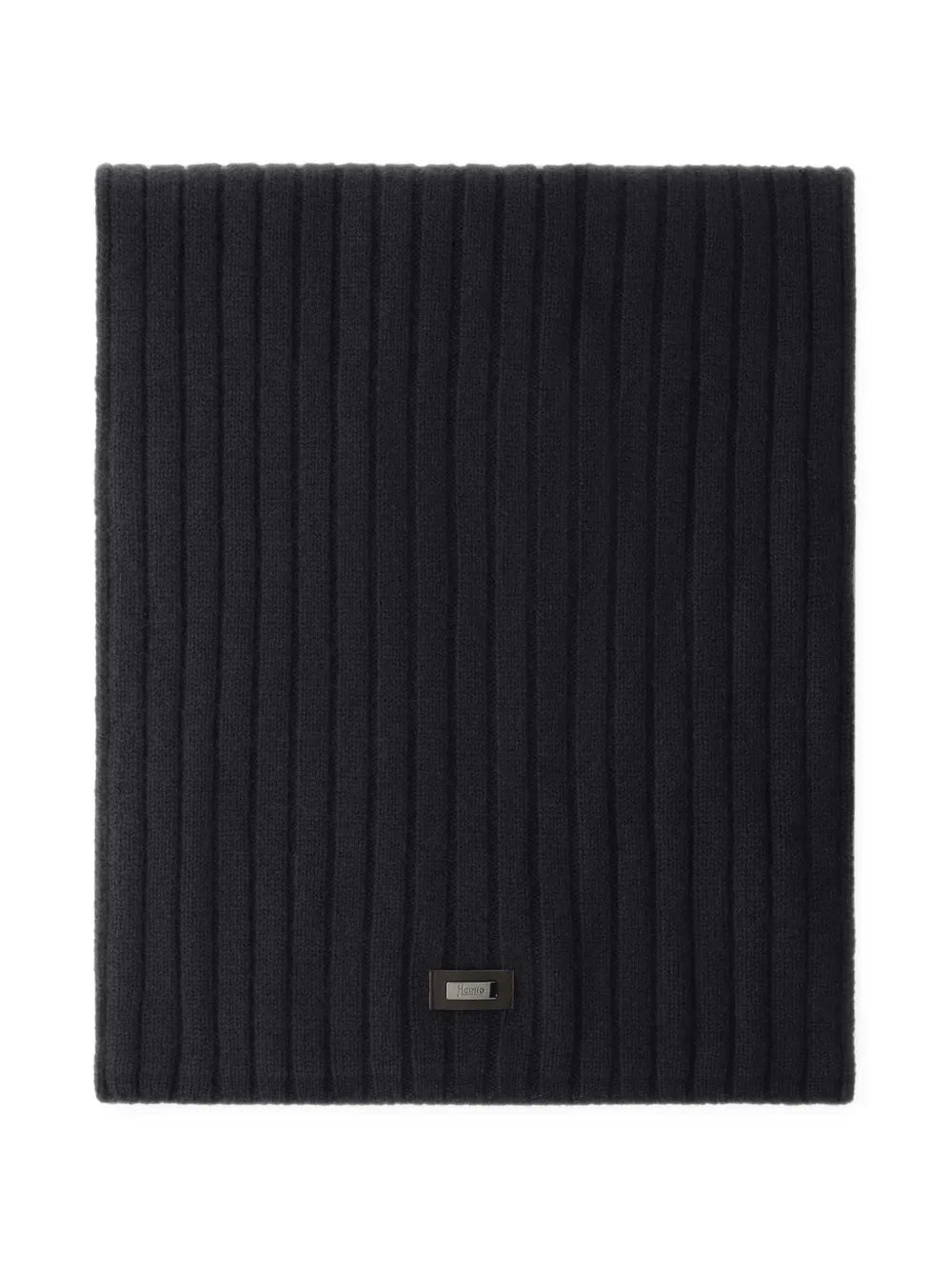 ribbed-knit cashmere scarf