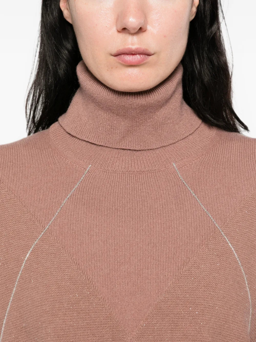 argyle-knit roll-neck sweater