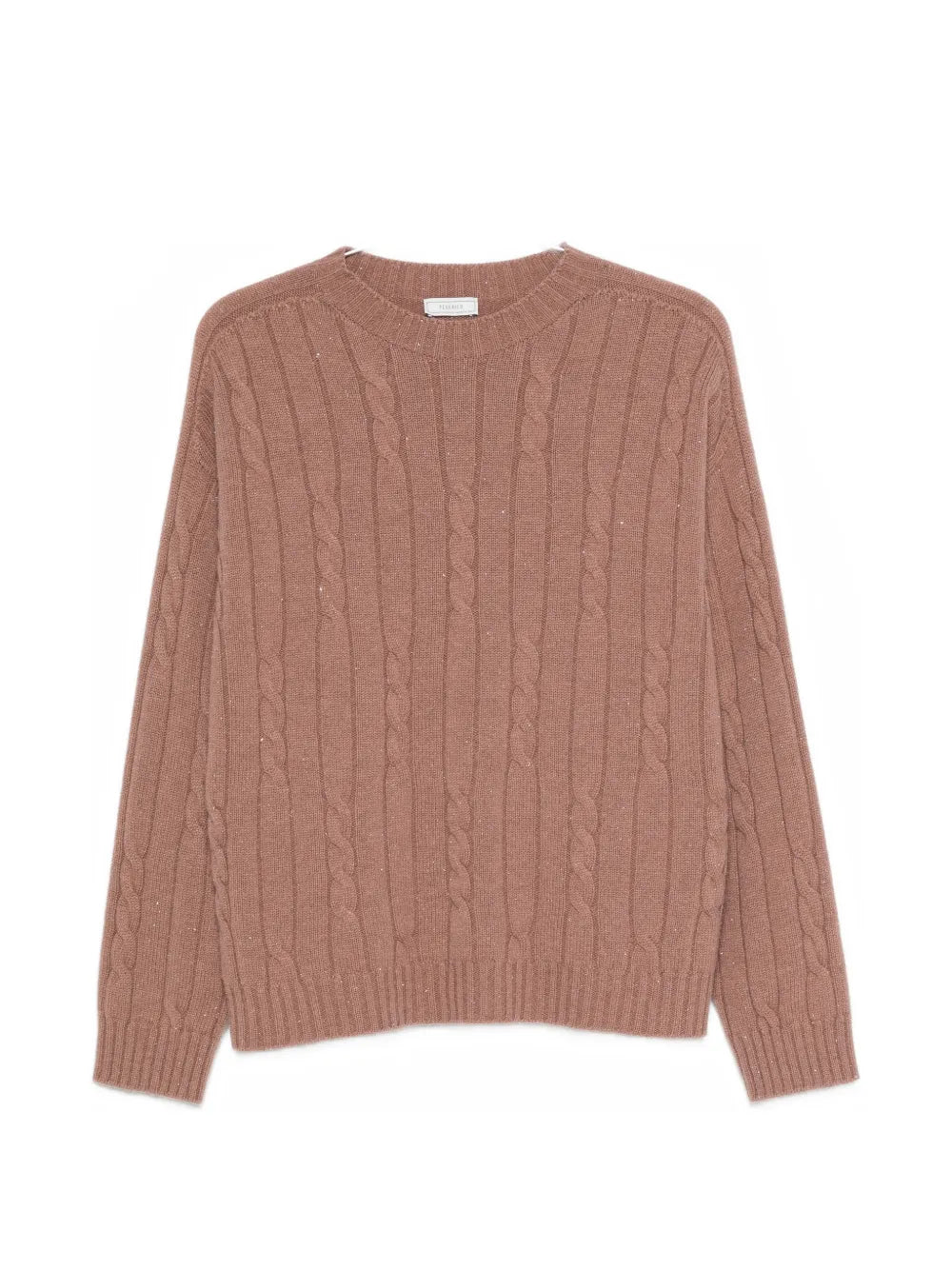 cable-knit sequin-embellished sweater