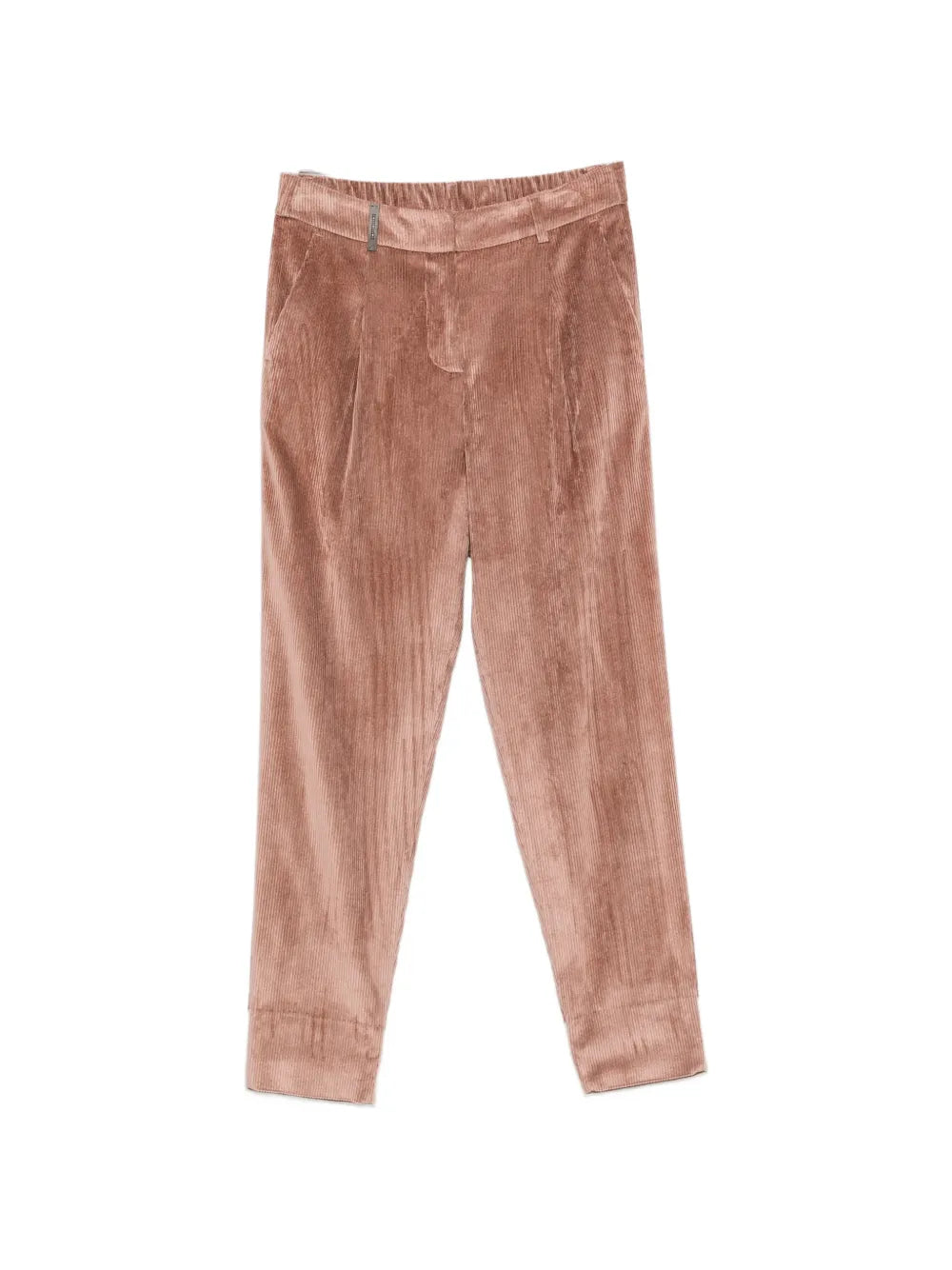 pleated corduroy tapered trousers