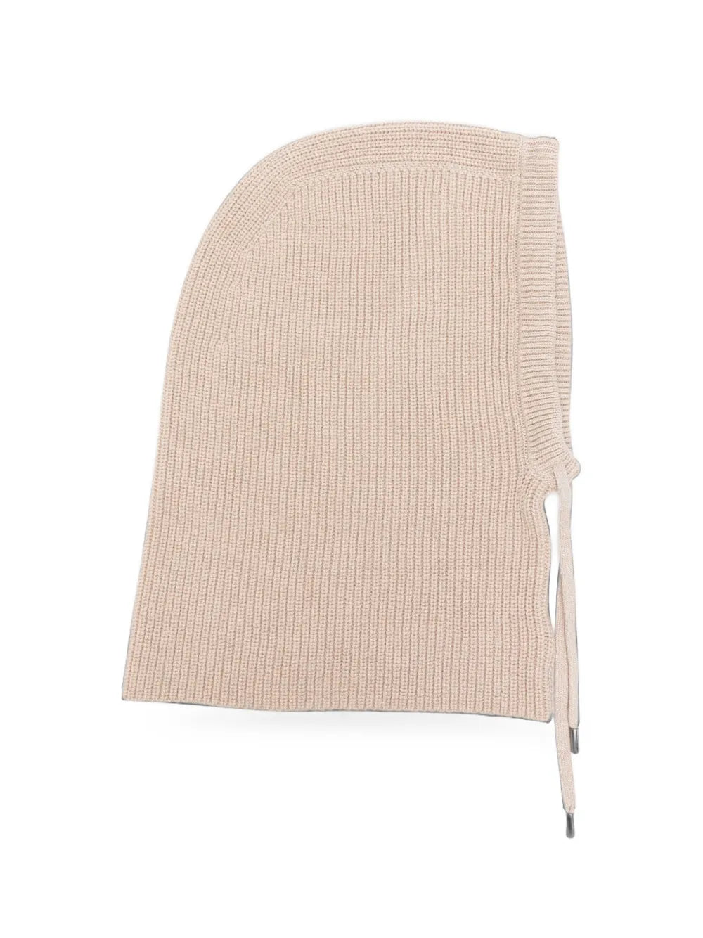 ribbed-knit drawstring balaclava