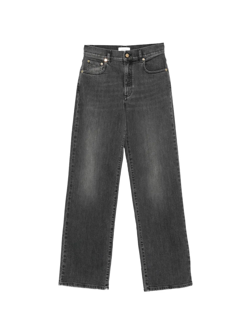 logo-embroidered wide-leg jeans