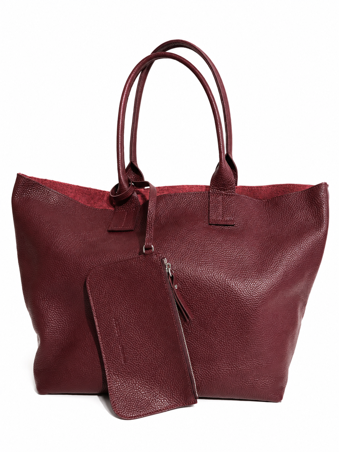 pebbled leather tote bag