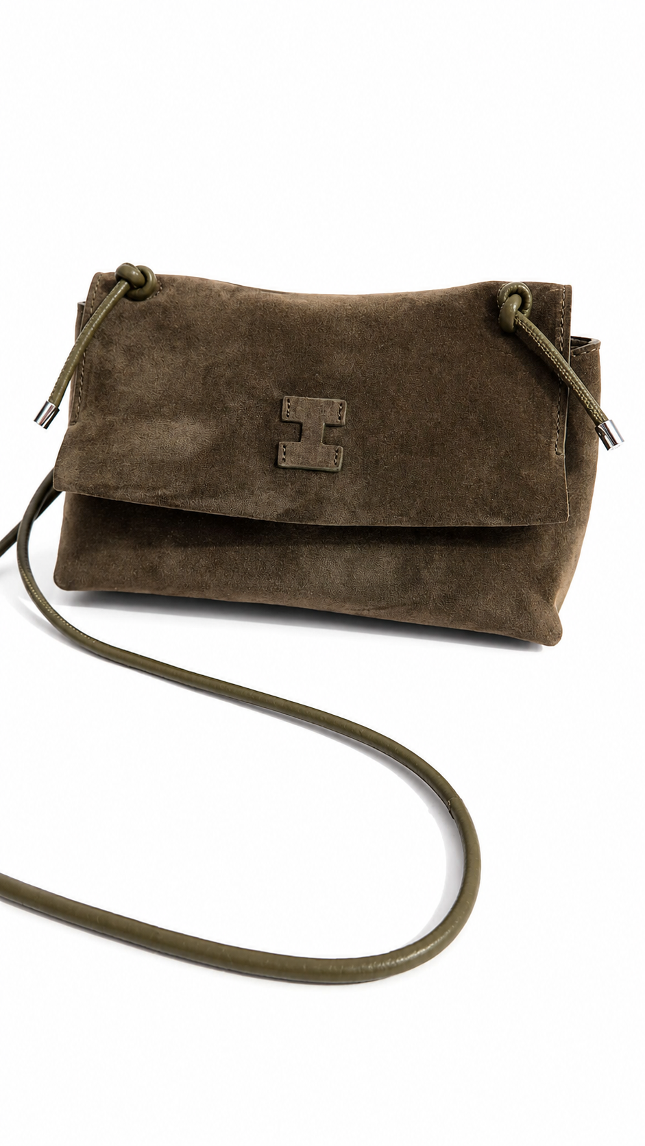 suede-finish logo-patch tote bag