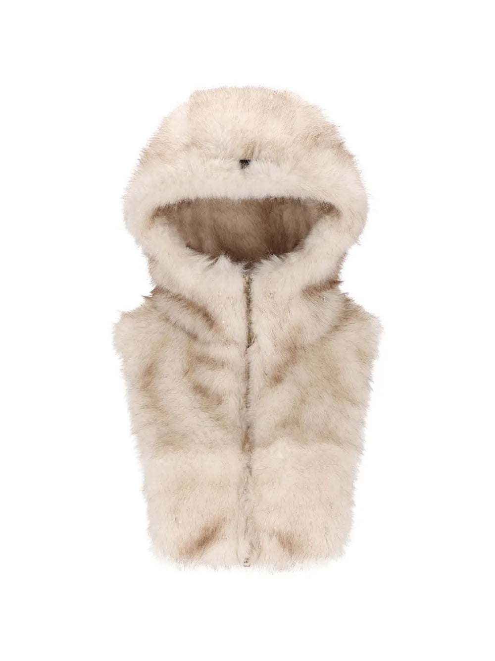 faux-fur zip-up hood