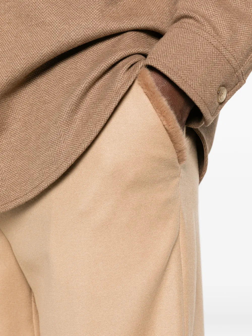 drawstring wide-leg trousers