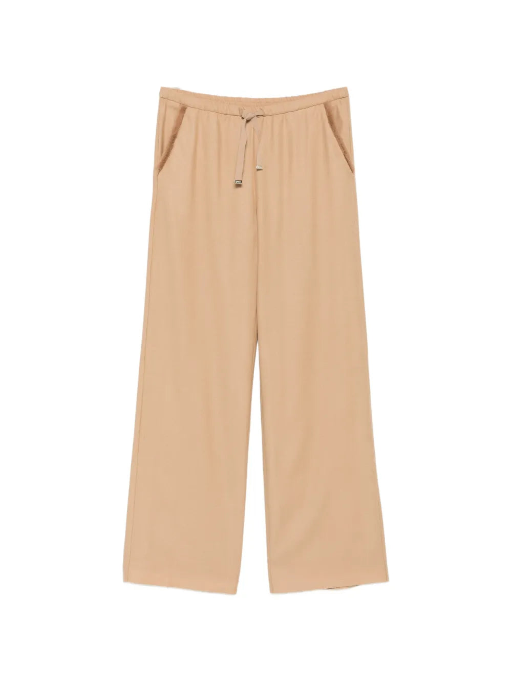 drawstring wide-leg trousers