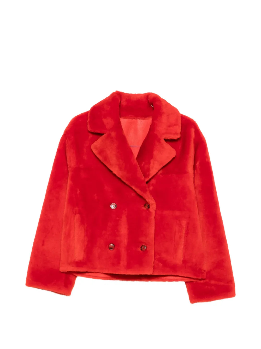 double-breasted shearling jacket