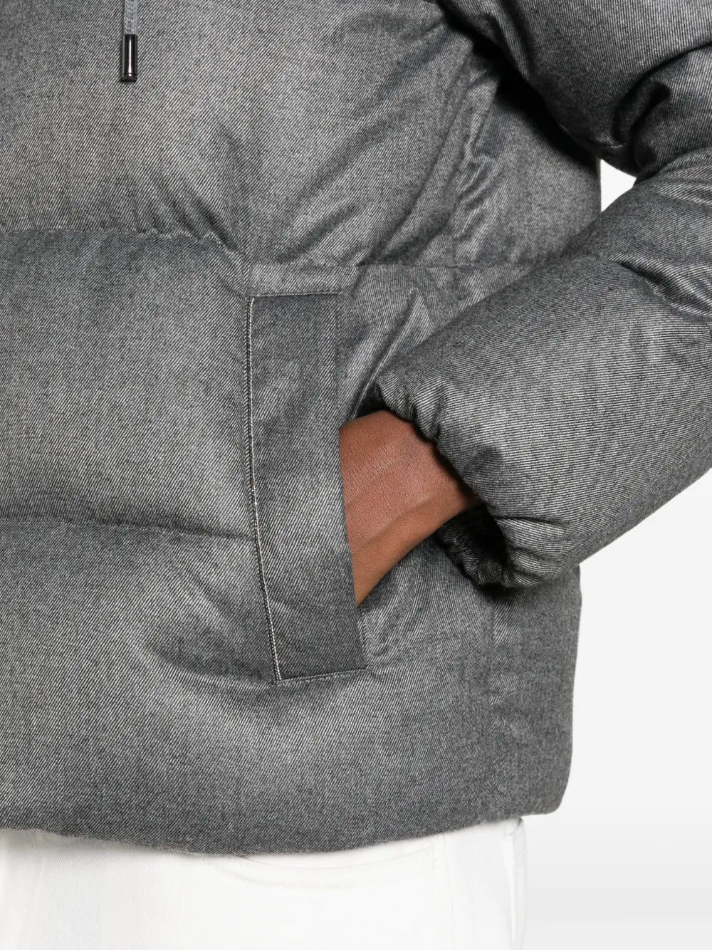 quilted hooded jacket
