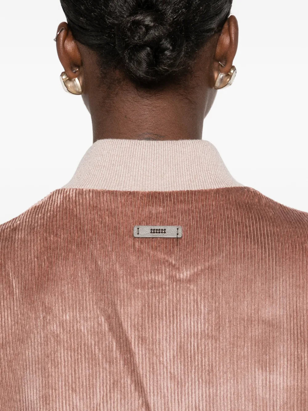corduroy-effect bomber jacket