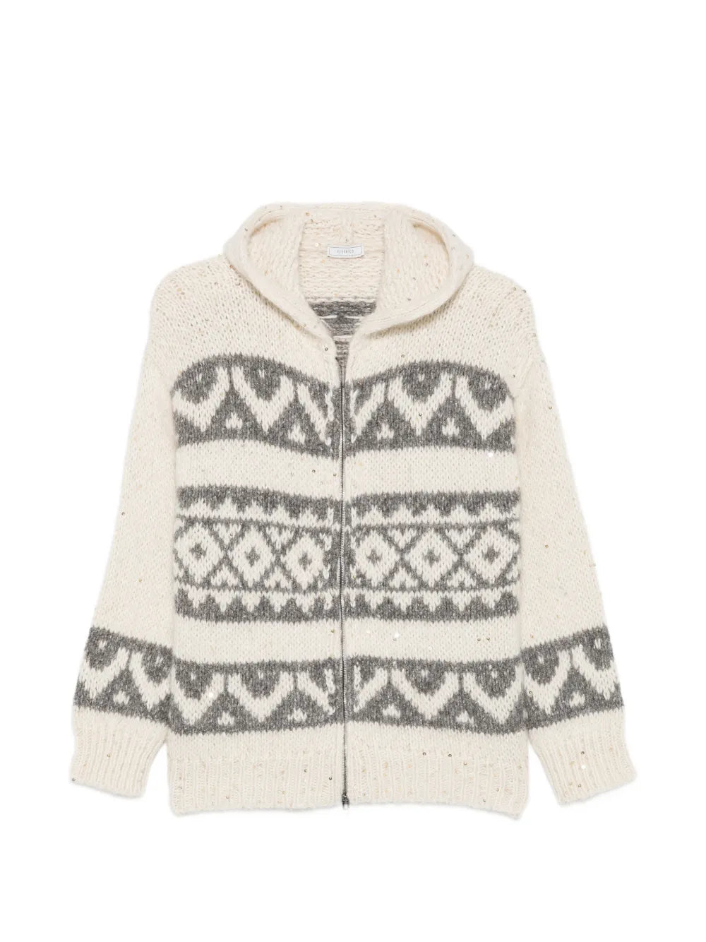 Fair Isle sequin-embellished cardigan