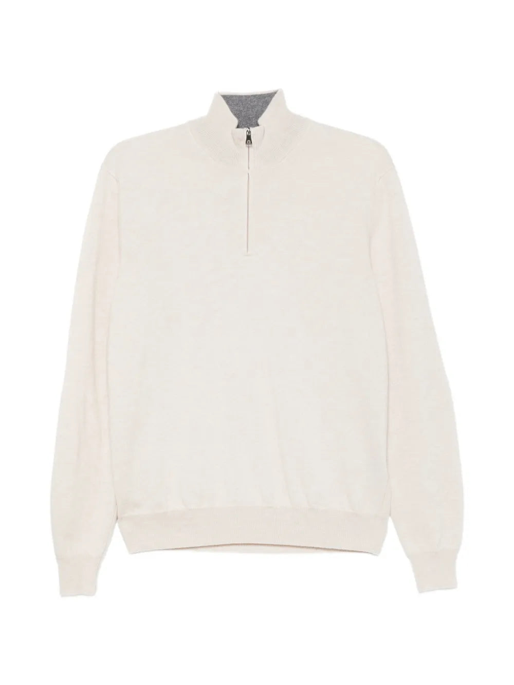 quarter-zip knitted sweater