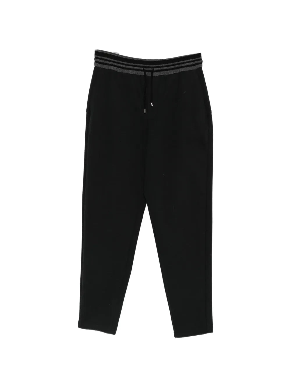 striped-waistband drawstring track pants