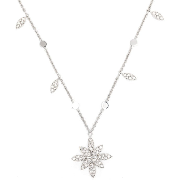 18kt white gold Ghirlanda diamond necklace