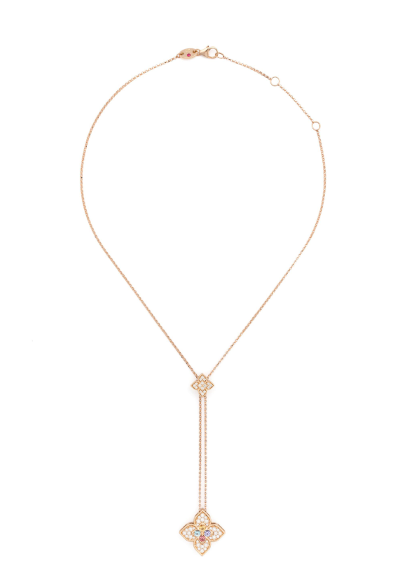 Collar multipiedra Princesa Veneciana en oro rosa de 18 quilates 