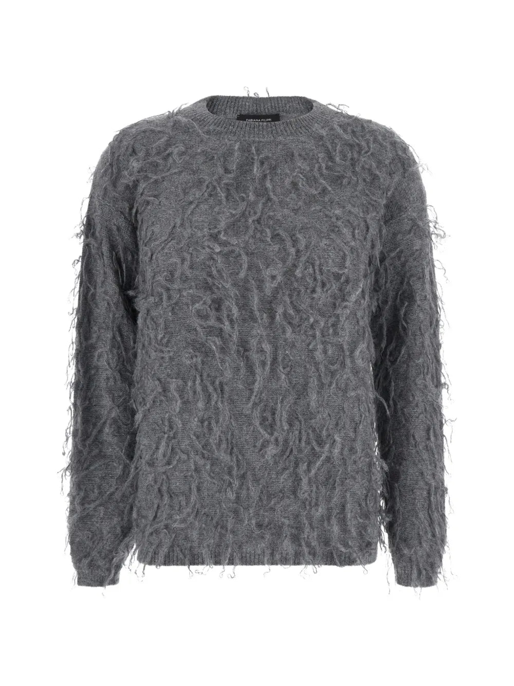fringed knit sweater