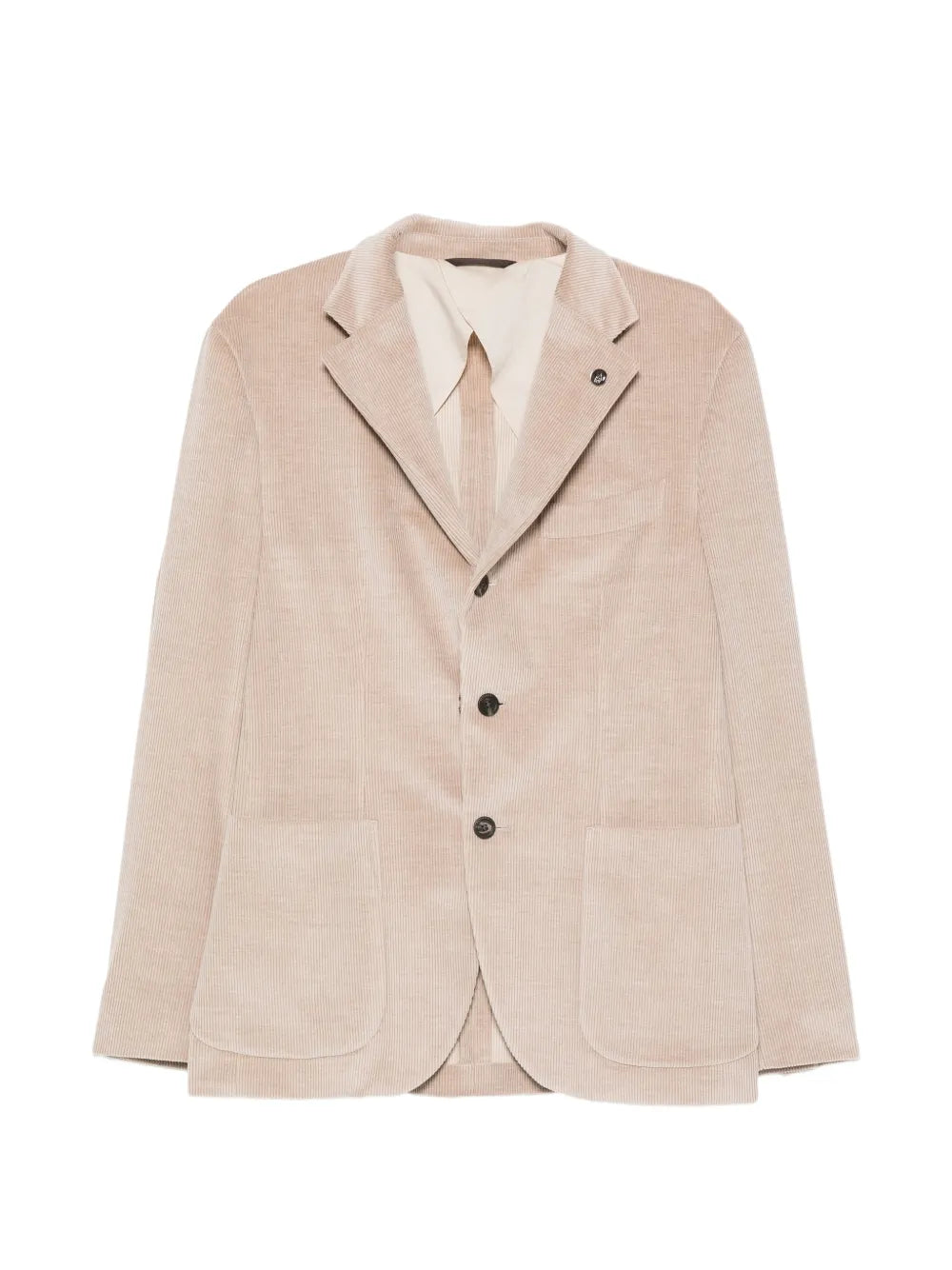 corduroy-texture single-breasted jacket