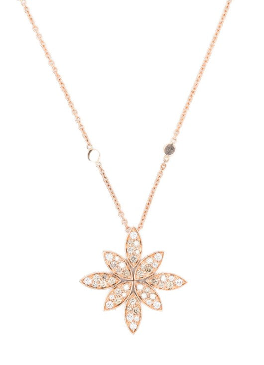 18kt rose gold Ghirlanda diamond necklace