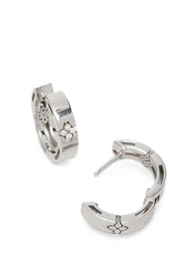 18kt white gold diamonds earrings