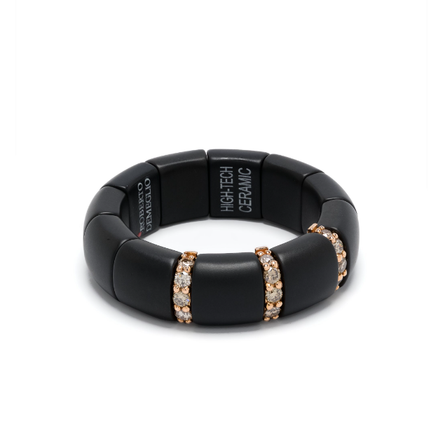 anillo en oro rosa de 18kt con diamantes 