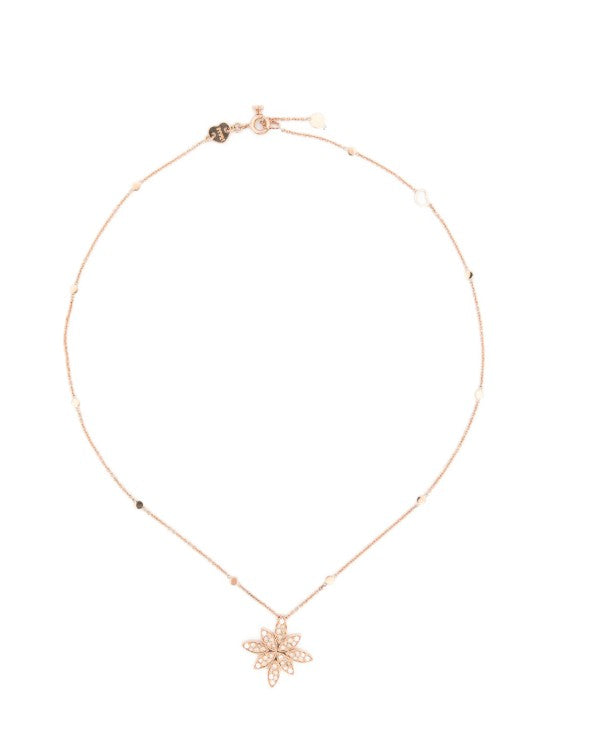 18kt rose gold Ghirlanda diamond necklace
