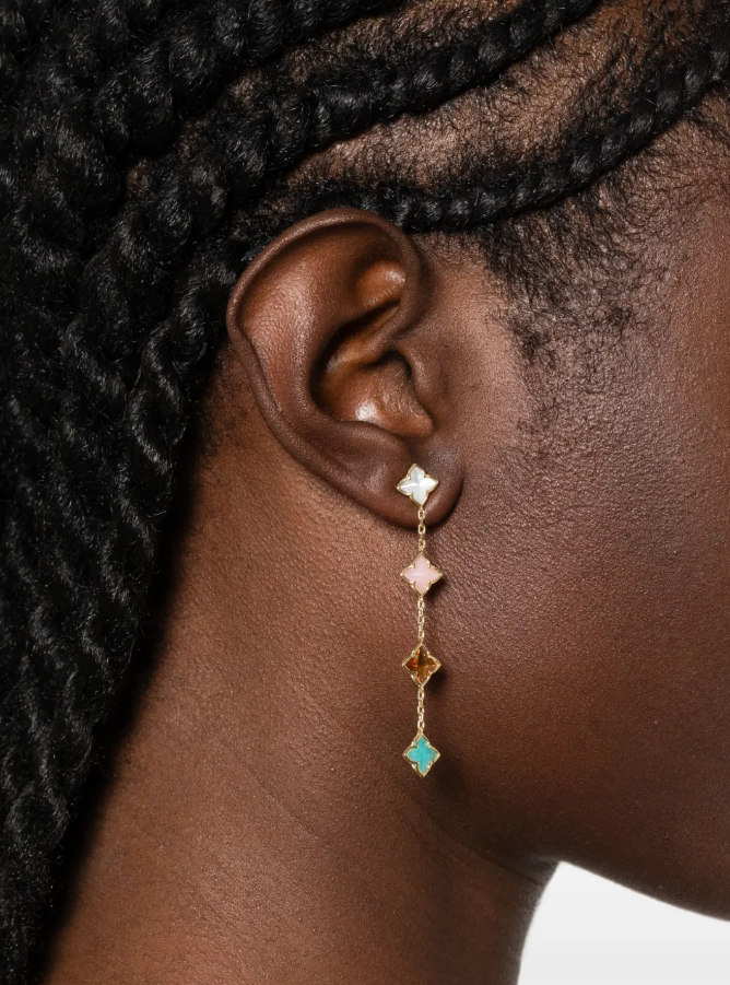 18kt yellow gold diamonds earrings
