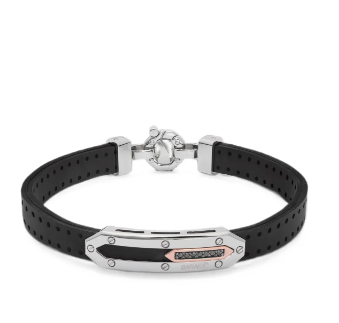 18kt rose gold black diamonds bracelet