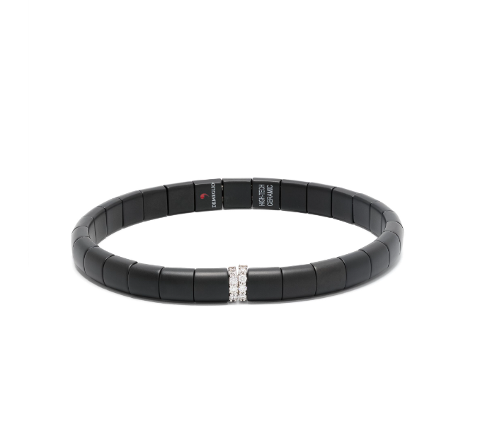 pulsera en oro blanco de 18kt con diamantes
