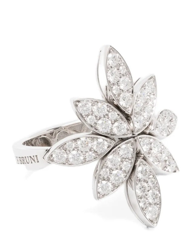 18kt white gold Ghirlanda diamond ring