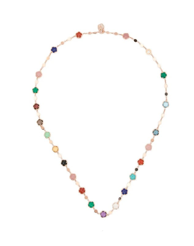 18kt rose gold Figlia Dei Fiori multi-stone necklace