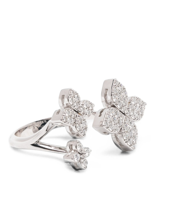 Princess Flower diamond ring
