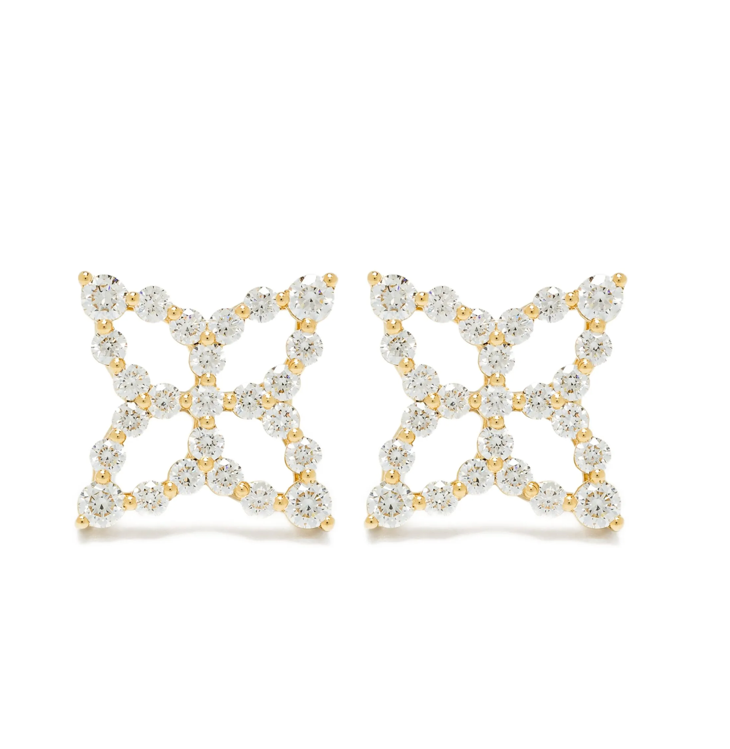 Pulsera de flores de nácar con diamantes y oro rosa de 18 quilates