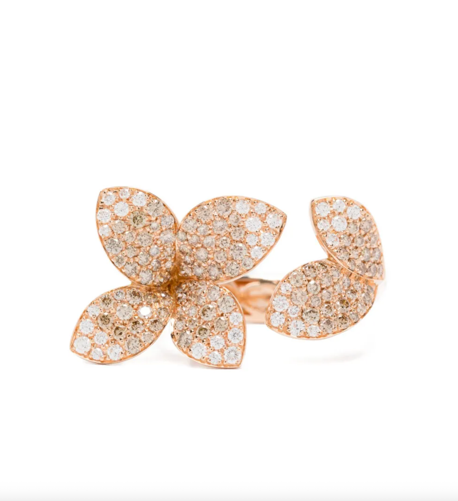 Anillo Giardini Segreti en oro rosa de 18 quilates con diamantes 