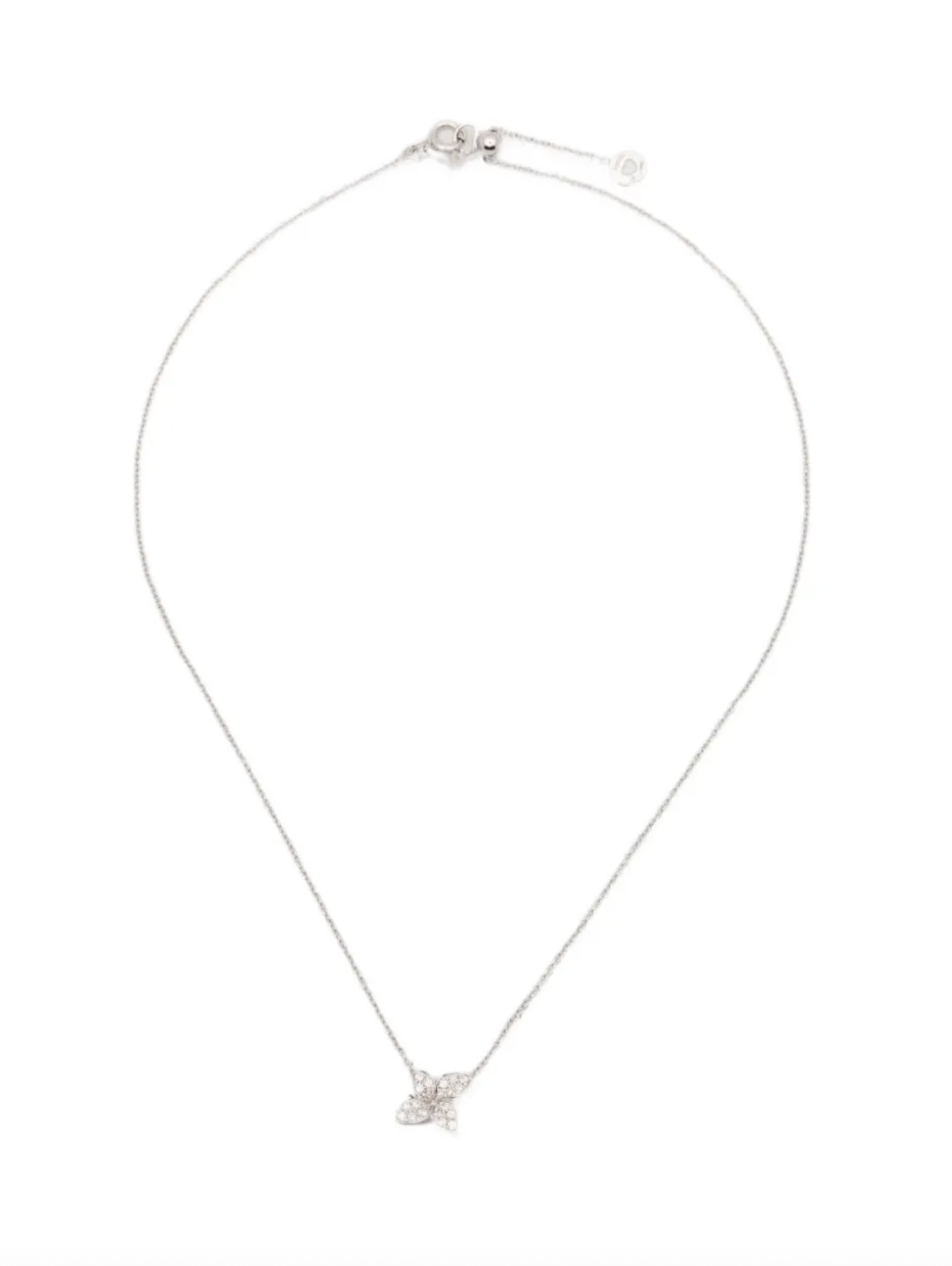 18kt white  gold diamonds necklace