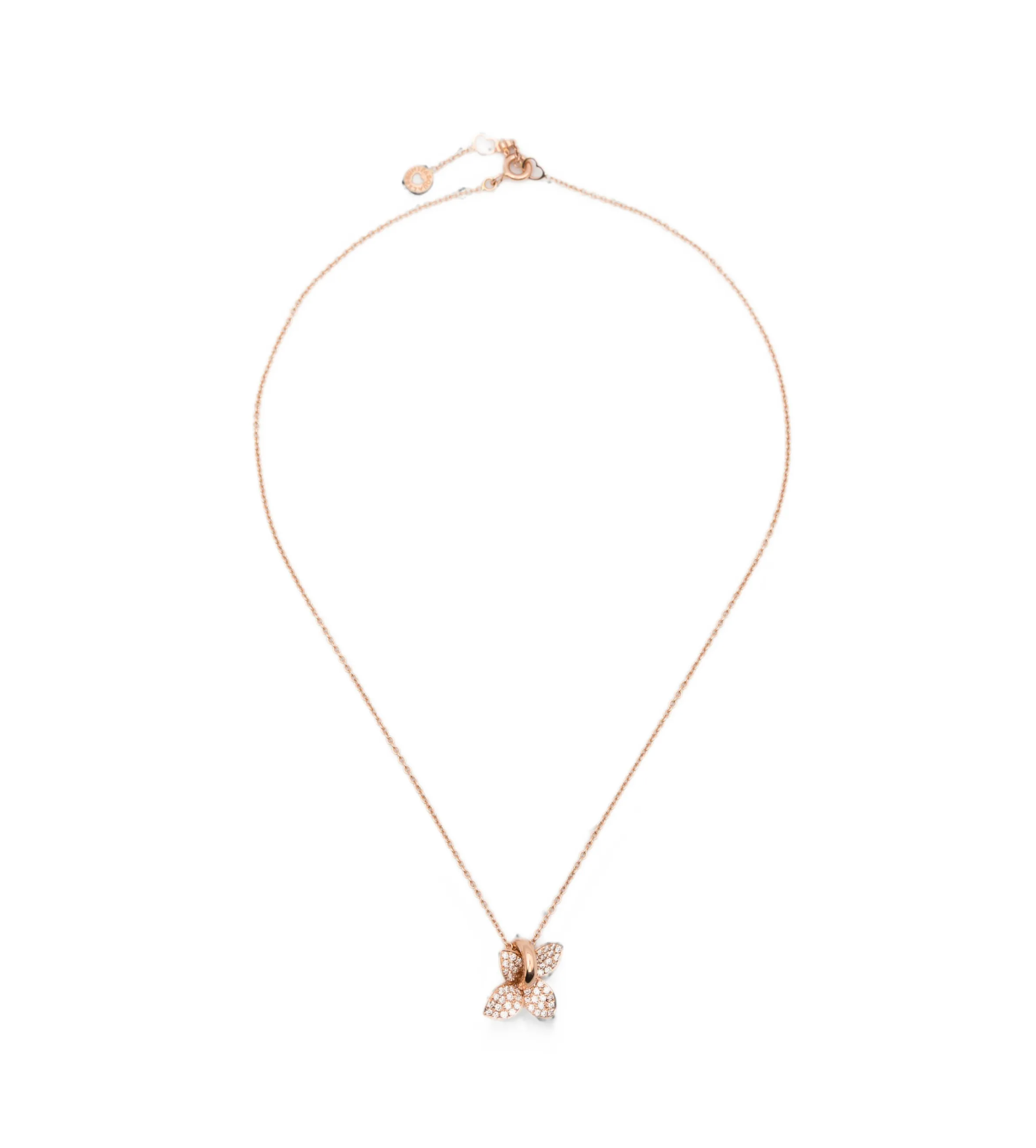 18kt rose gold diamonds necklace