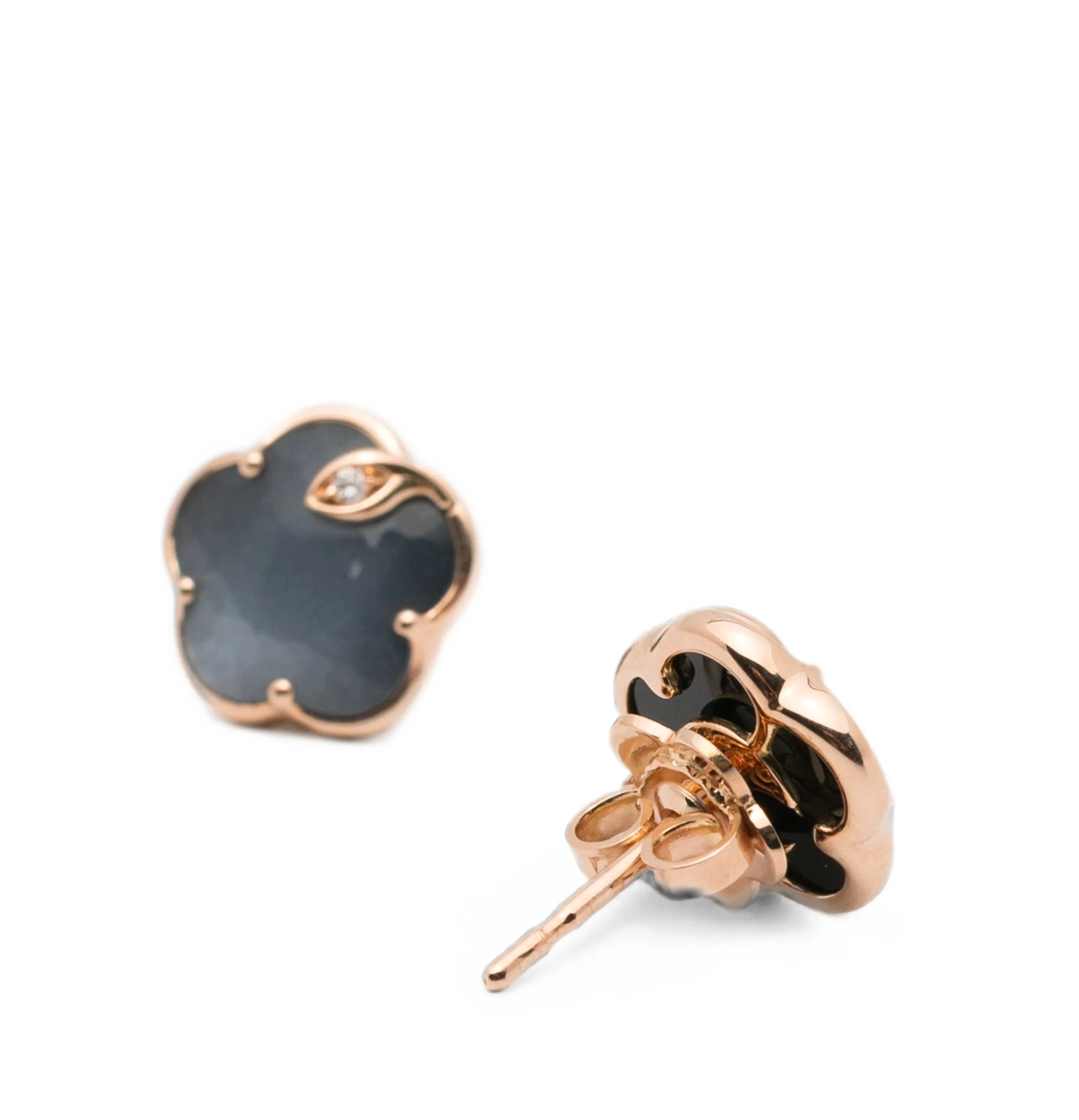 18kt rose gold diamond earrings