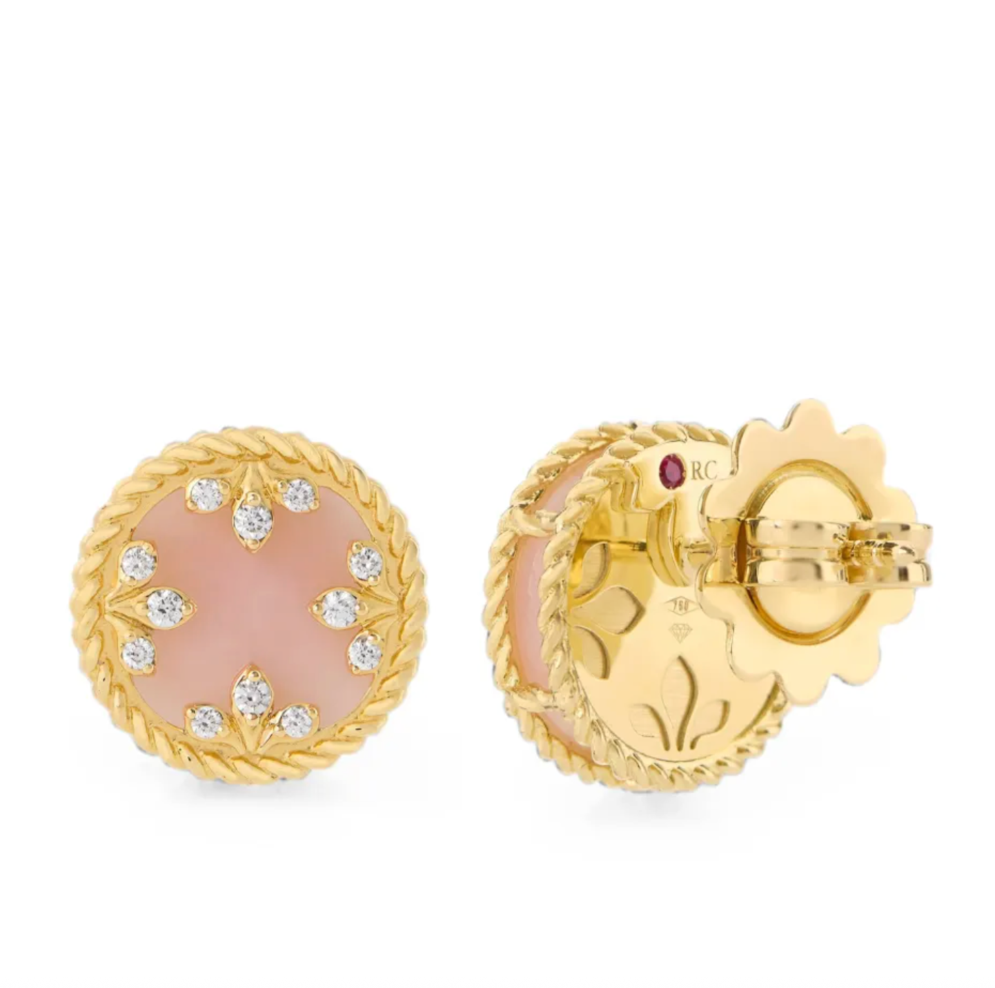 18kt yellow gold diamonds earrings