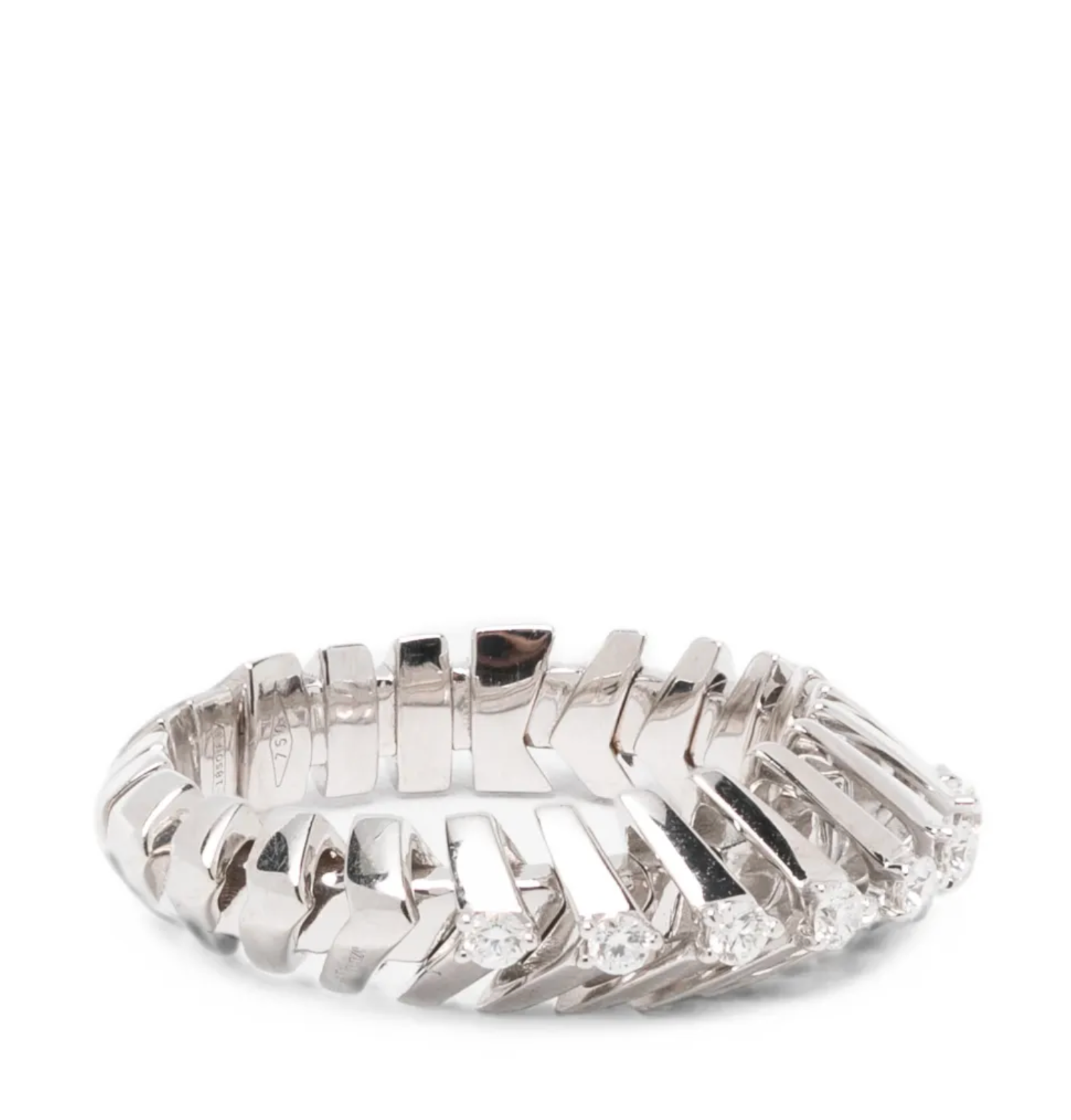 spiral-design diamond ring