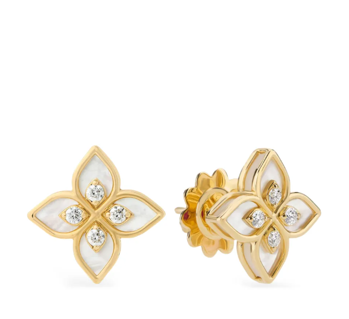 18kt yellow gold diamonds earrings