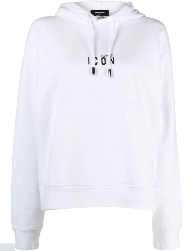sudadera con capucha e icono bordado 