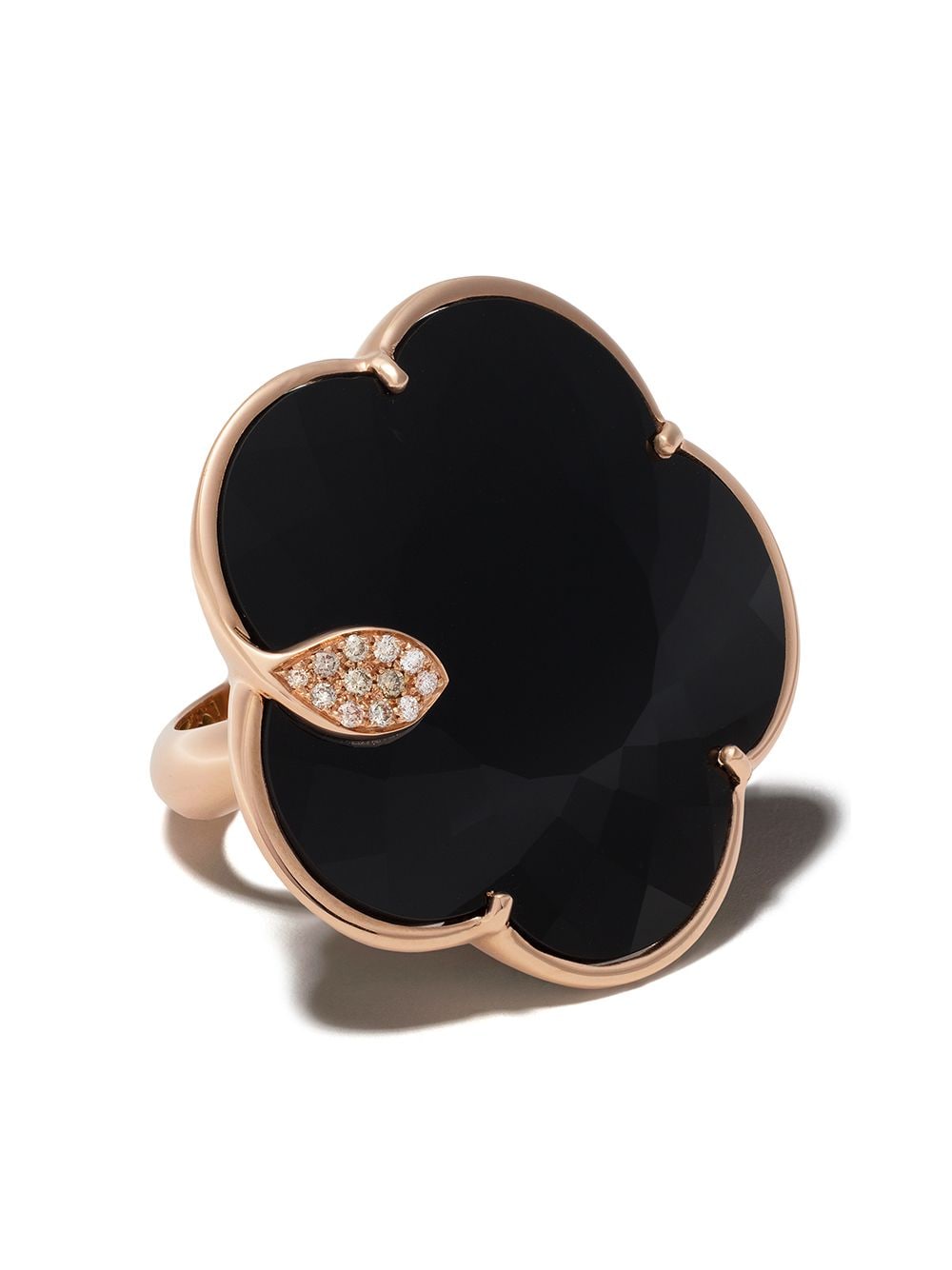18kt rose gold Ton Jolì onyx and diamond cocktail ring