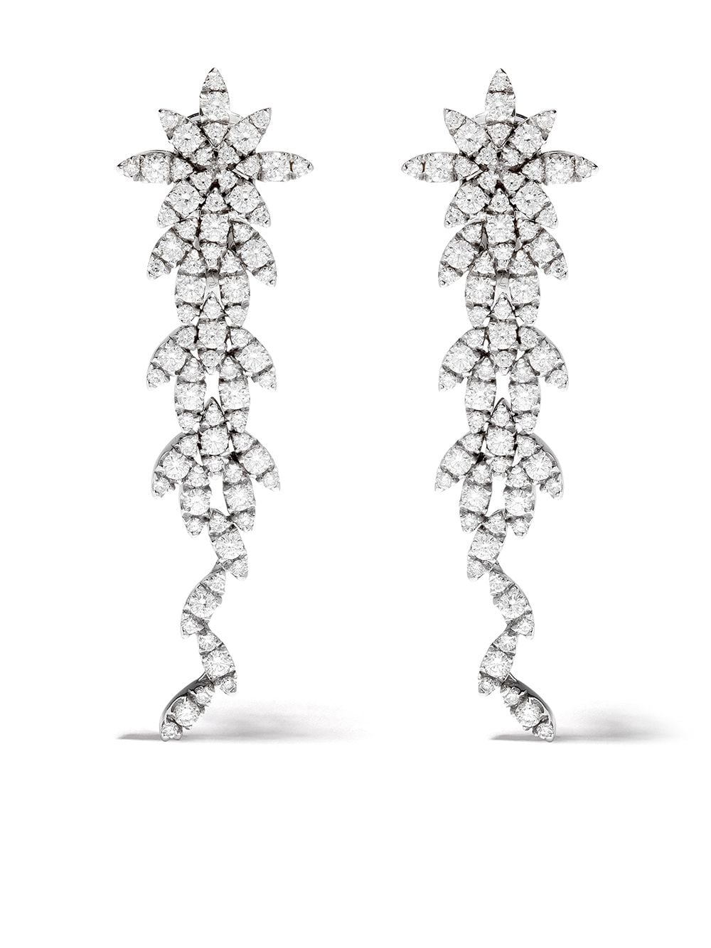 18kt white gold Ghirlanda diamond earrings