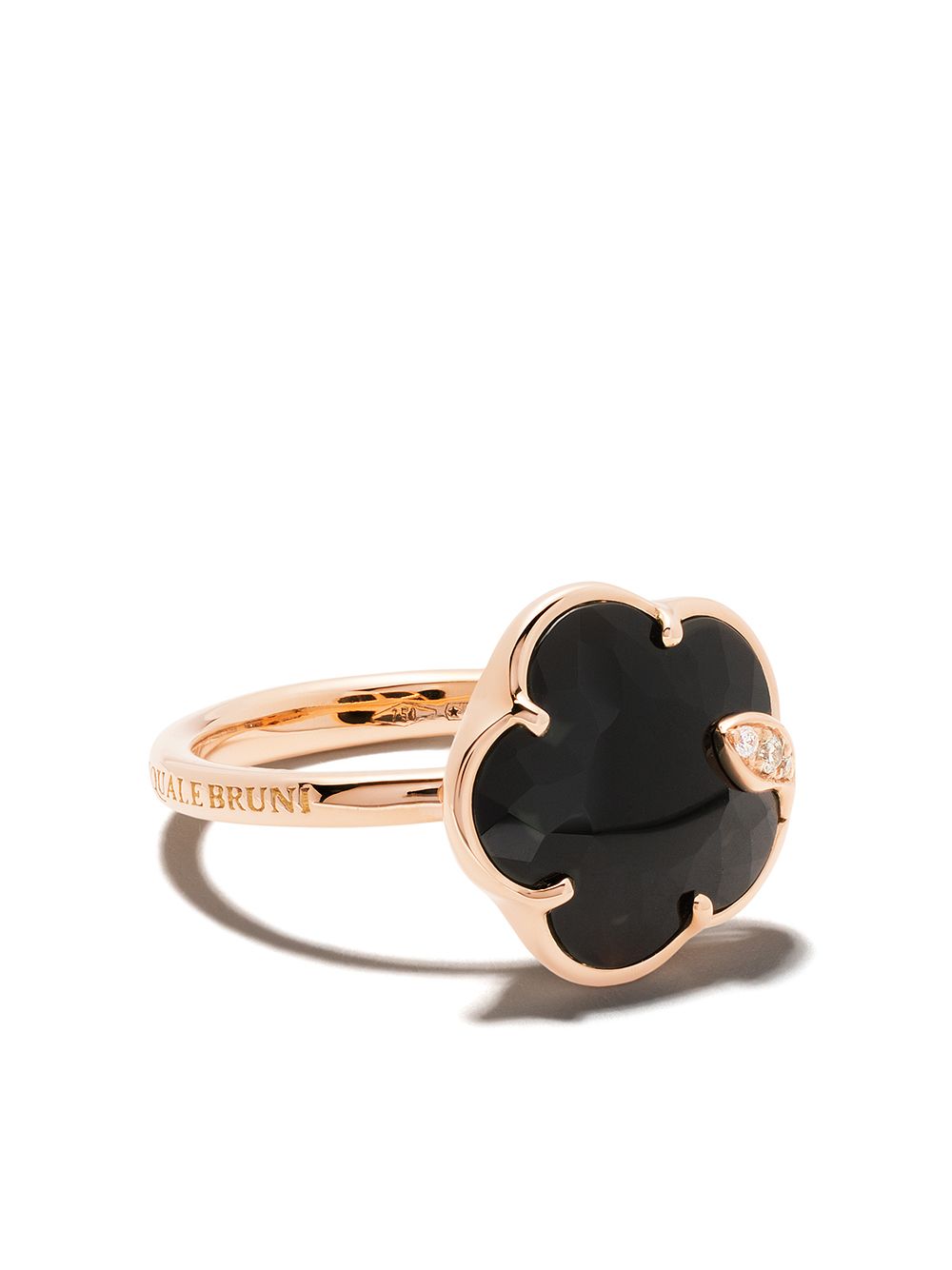 18kt rose gold Petit Joli onyx and diamond ring