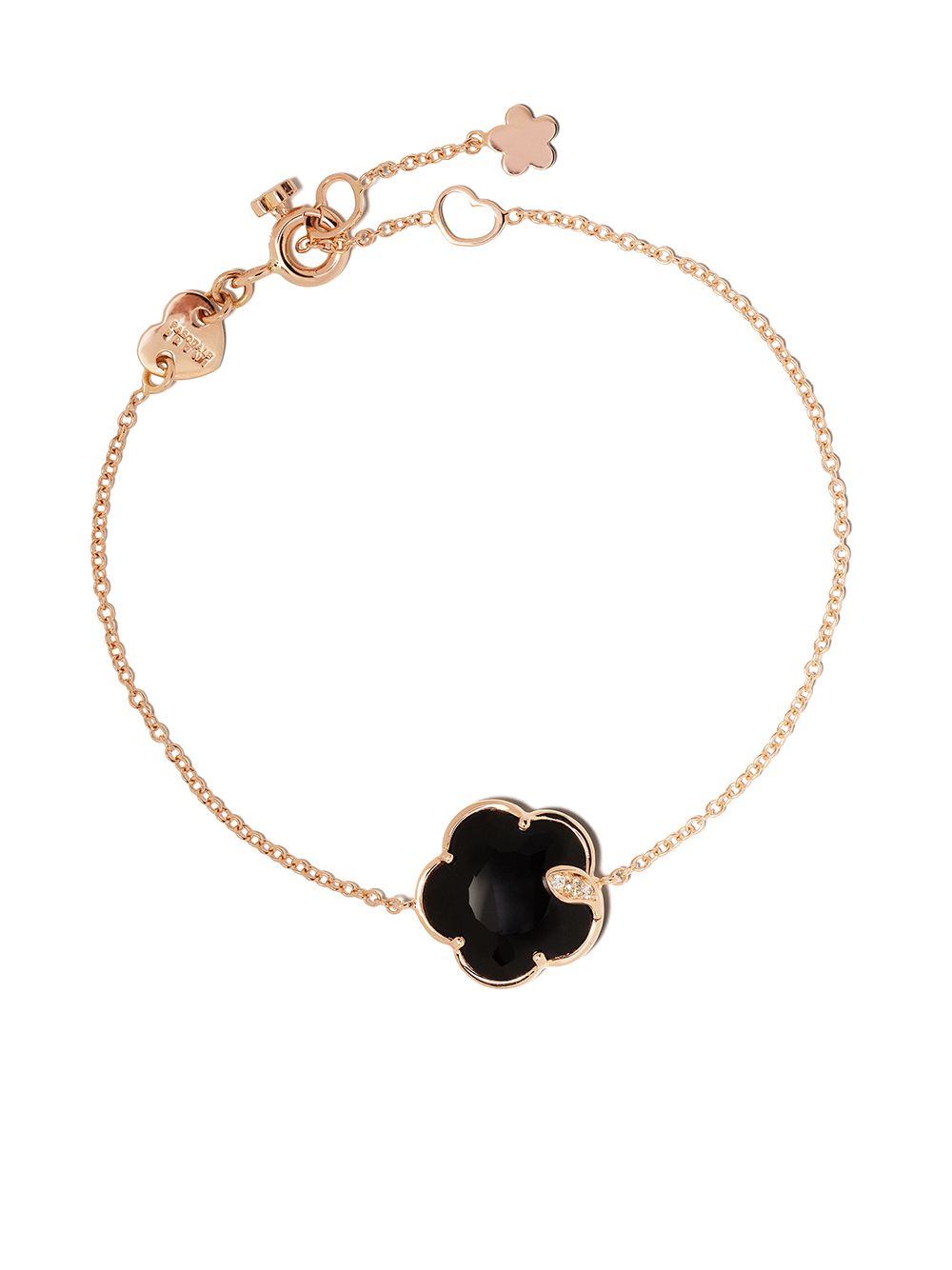 18kt rose gold Petit Joli onyx and diamond bracelet