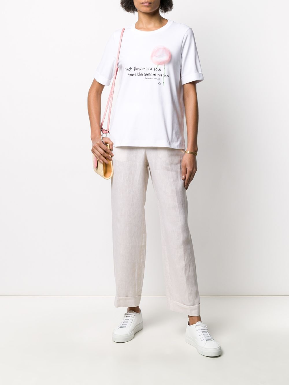 Embellished floral T-shirt