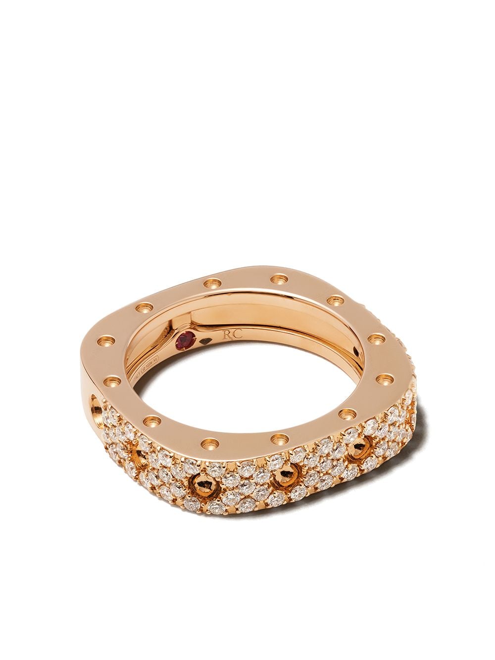 18kt rose gold diamond Pois Moi ring