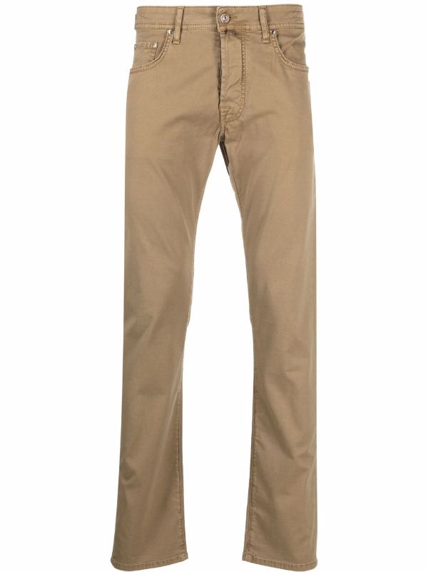 Regular slim fit trousers